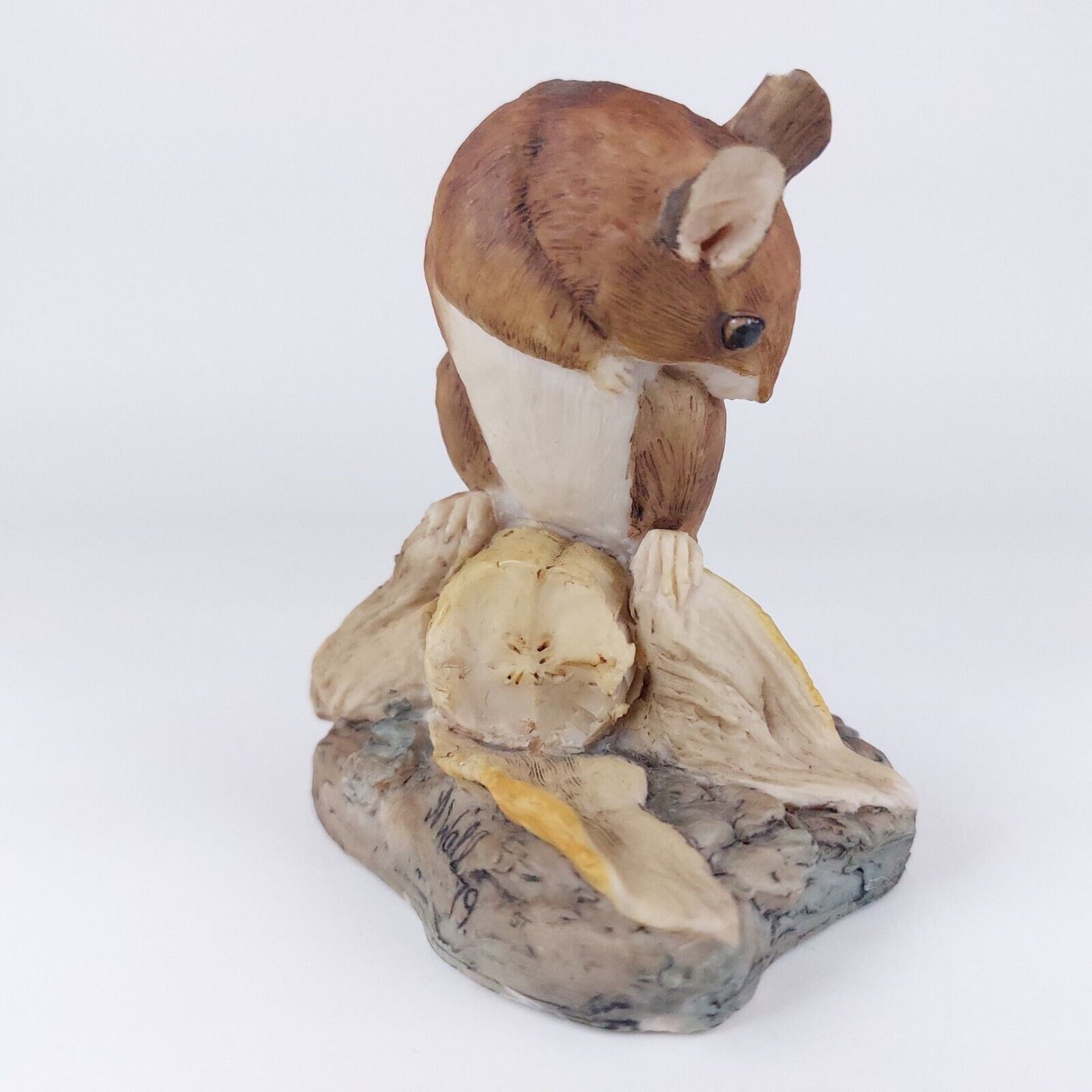 Vintage 1979 Border Fine Arts Mouse on Banana Figurine, Signed A. Wall, Scotland