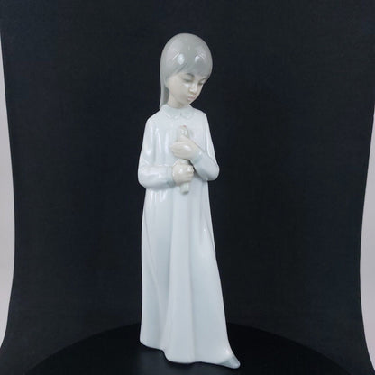 Zaphir Young Girl Holding Candle Figurine Good Condition Porcelain Collectible