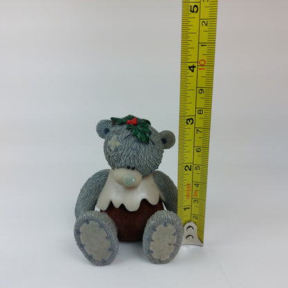 "Me to You" Grey Tatty Teddy with Christmas Pudding - Handmade and Painted