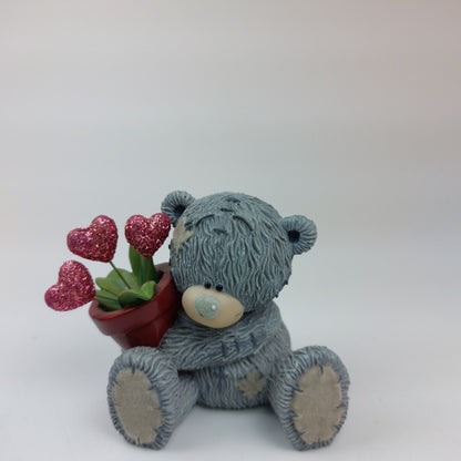 Hearts and Flowers Teddy Bear Figurine, "From Me to You"