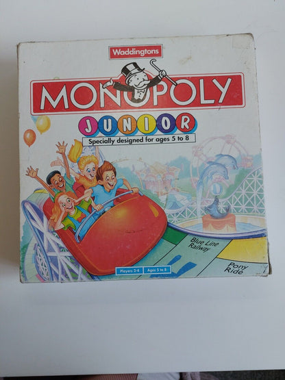 Vintage Junior monopoly board game Waddingtons 1996 Vintage Collectable Ages 5-8