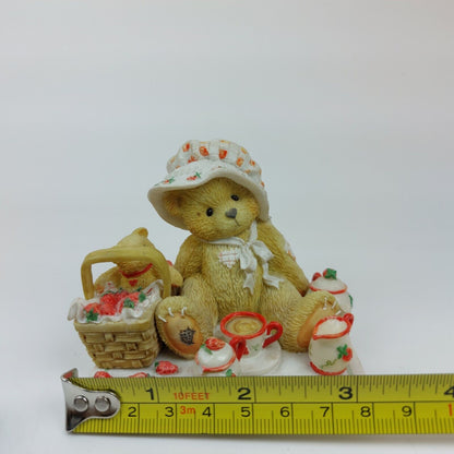 Cherished Teddies 'Cozy Tea For Two' Figurine 1995 - Original box & Certificate