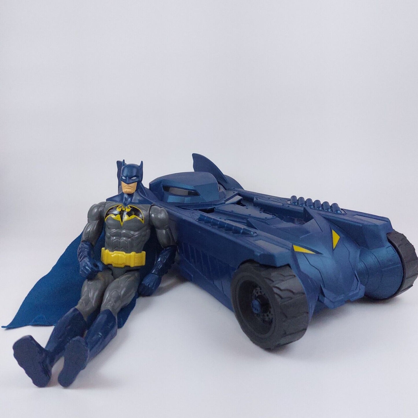 Classic Batman 12" Action Figure, Mattel, Justice League + Spin Master 16" Blue