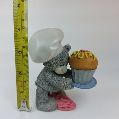 "Me to You" Grey Tatty Teddy Chef with Cupcake - Handmade and Painted