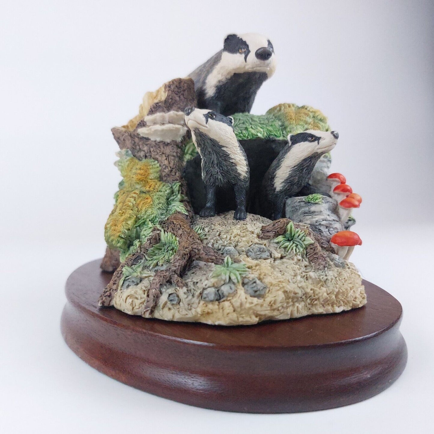 Border Fine Arts Badgers Figurine 1991 Handmade - David Walton Signed