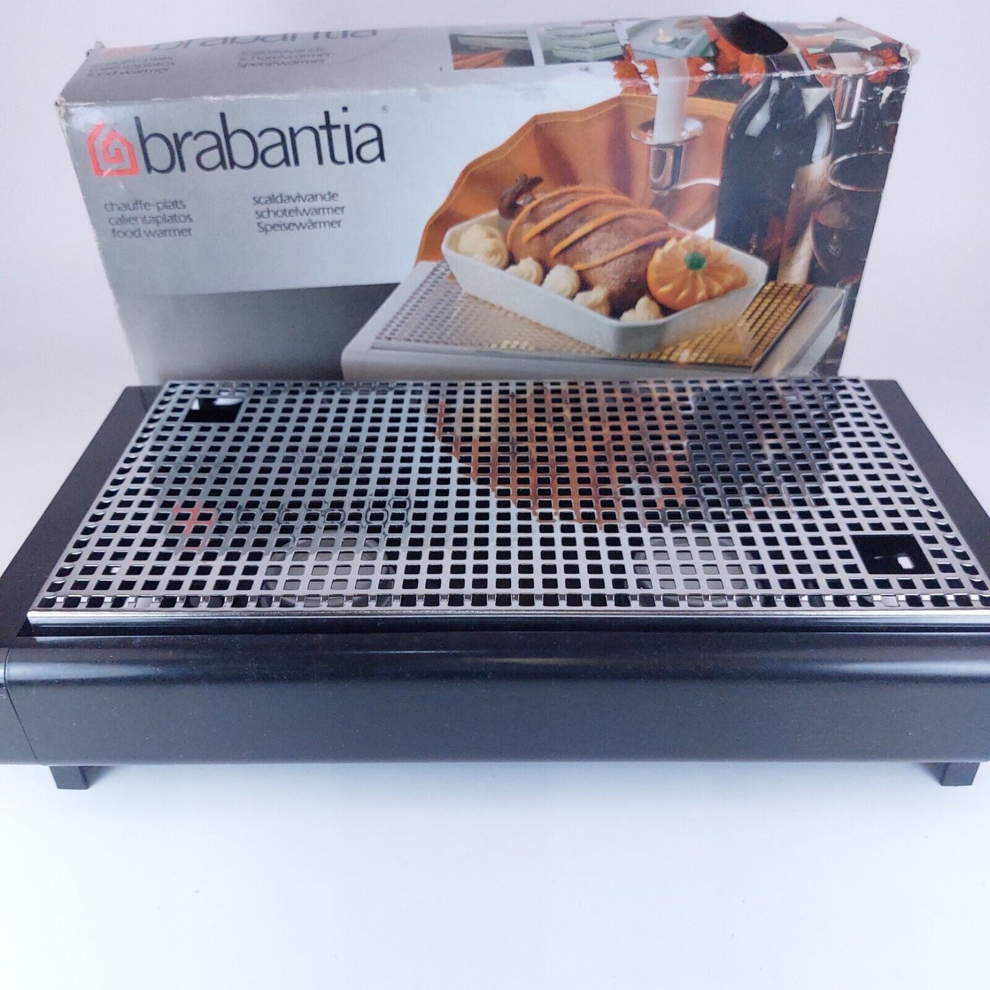 Vintage Brabantia Food Warmer, Two Burners, Black, Made in Holland, 1990's