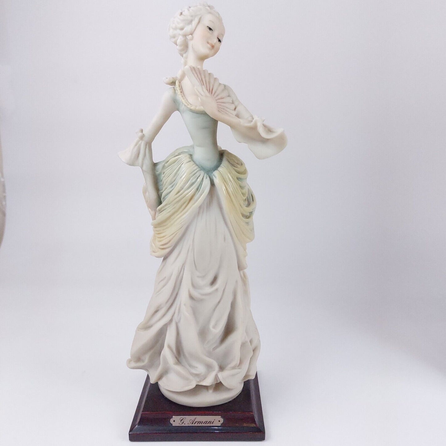 Giuseppe Armani Figurine Elegant Lady with Fan, Porcelain, 18 Inches,Collectible