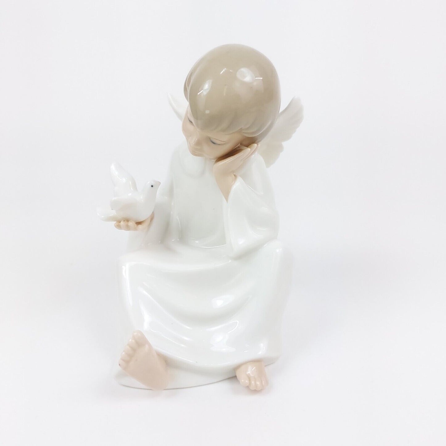 The Leonardo Collection Porcelain Angel with Dove Figurine