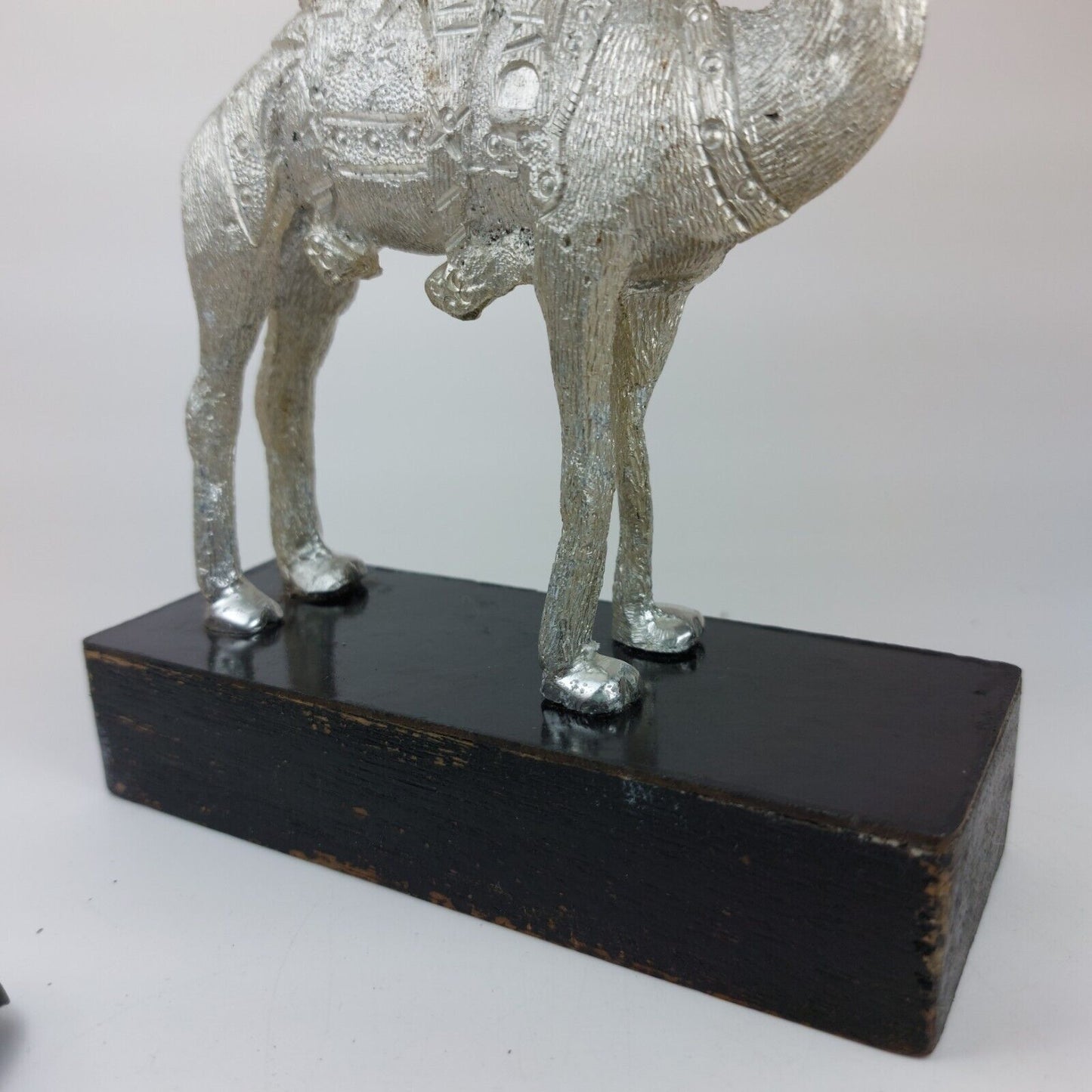 Silver-Plated Metal Camel Statue, Ornate 5.5 Inch Collectible