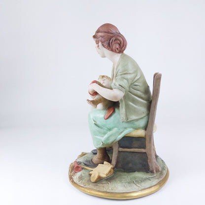 Bruno Merli Signed Porcelain Mother & Child Figurine - Collectible 1960s - RARE