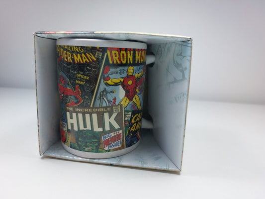 Marvel Comics Official Mug Featuring Spider-Man, Iron Man, Hulk, and Thor -Gift