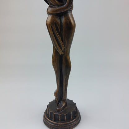 ABSTRACT BRONZE SCULPTURE OF AN EMBRACING COUPLE, Love Sculpture, Gift For Gf,bf