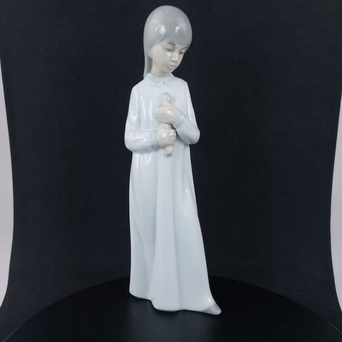 Zaphir Young Girl Holding Candle Figurine Good Condition Porcelain Collectible