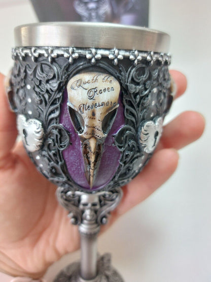 Edgar's Raven Goblet  Nemesis Now Gothic Drinking Chalice - 7"