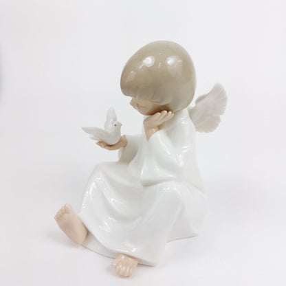 The Leonardo Collection Porcelain Angel with Dove Figurine