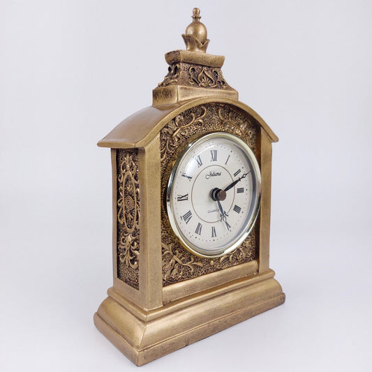 Juliana Quartz Mantel Clock Gold-Colored Vintage 2001 Ornate Design