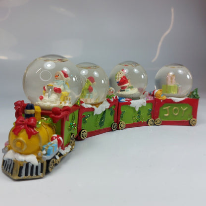 Holiday Snow Globe Train Set with Christmas Motifs