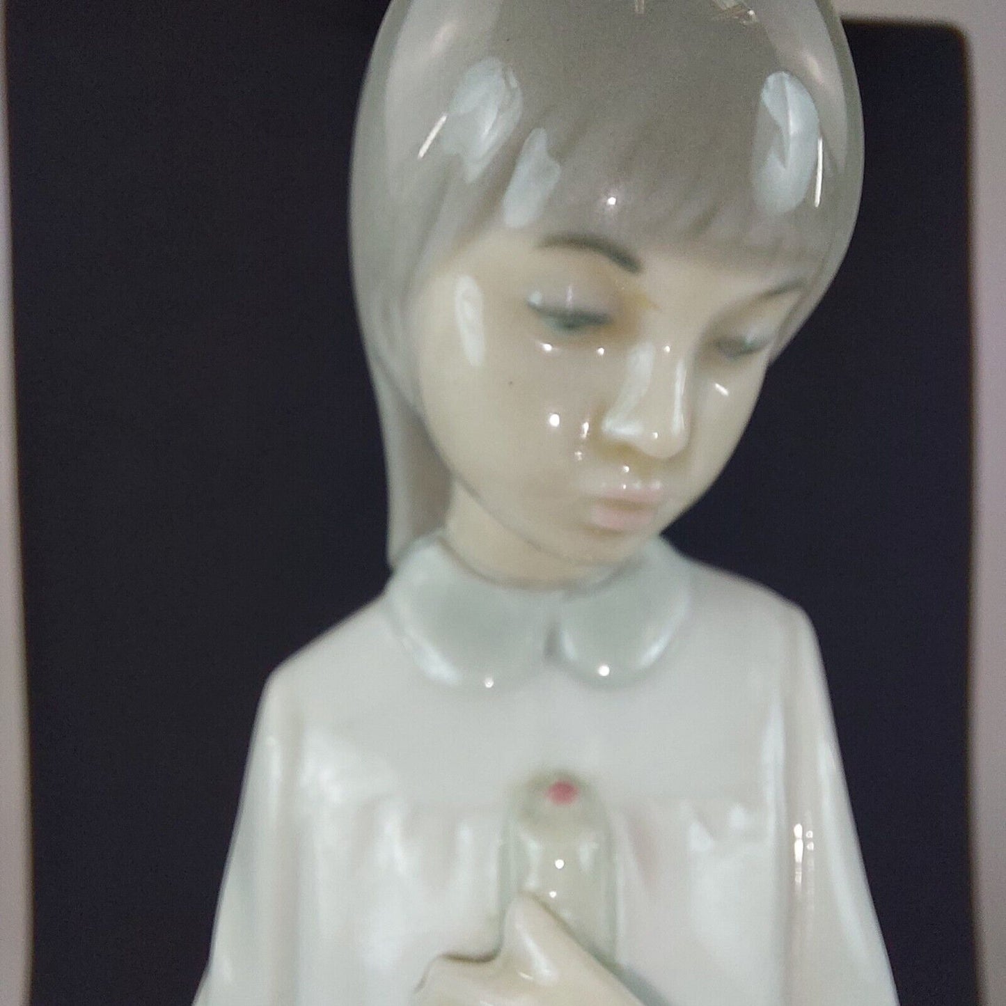 Zaphir Young Girl Holding Candle Figurine Good Condition Porcelain Collectible