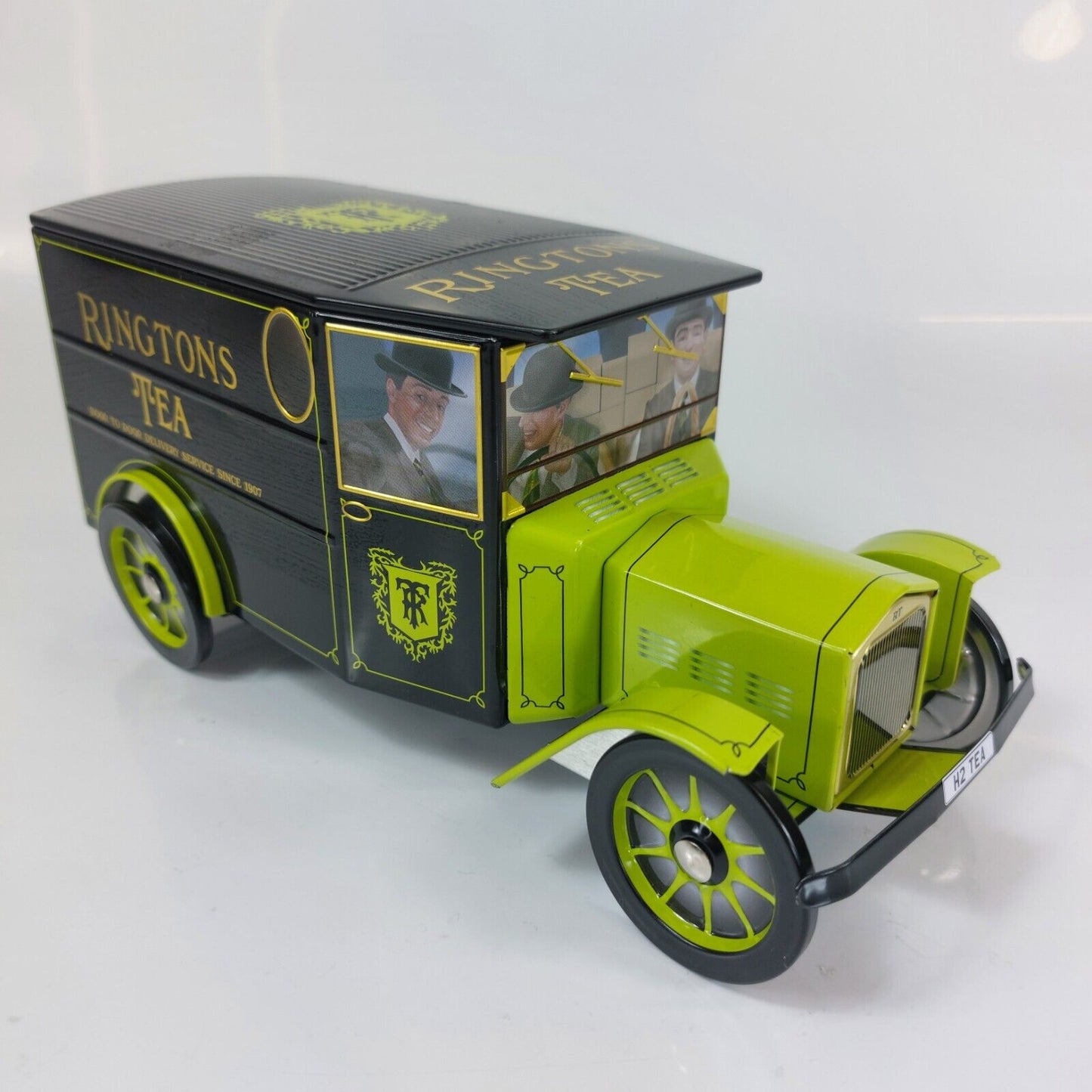 Ringtons Tea Green Tin, Classic Car Model Collectable Vintage Delivery Van