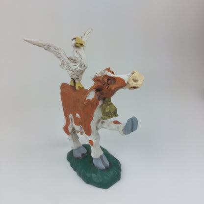 David Frykman Collectible Figurine - The Old Farmer with Cow and Goose