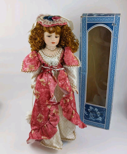 Handcrafted & Handpainted Porcelain Doll Gloria Big Size In Original Box