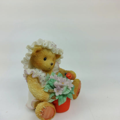 Cherished Teddies Violet 'Blessings Bloom When You Are Near' Collectible Figurin