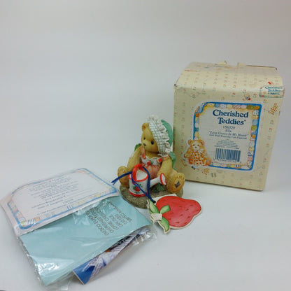 Cherished Teddies Ella 'Love Grows In My Heart' Collectible Figurine - 1995