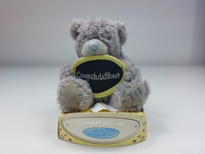 Me to You Tatty Teddy Bear Congratulations Plaque, Collectible Soft Toy