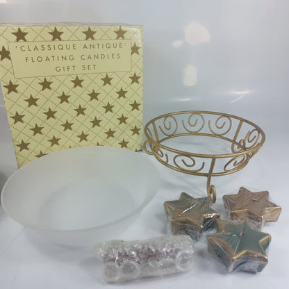 Classique Antique Floating Candles Gift Set in Box - Brand New