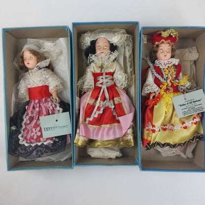 Corrine's Brides Of All Nations , 3× Bride Dolls, Costumed Hand Finished, USSR..