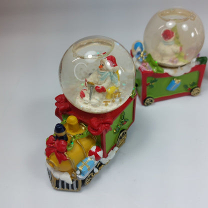 Holiday Snow Globe Train Set with Christmas Motifs