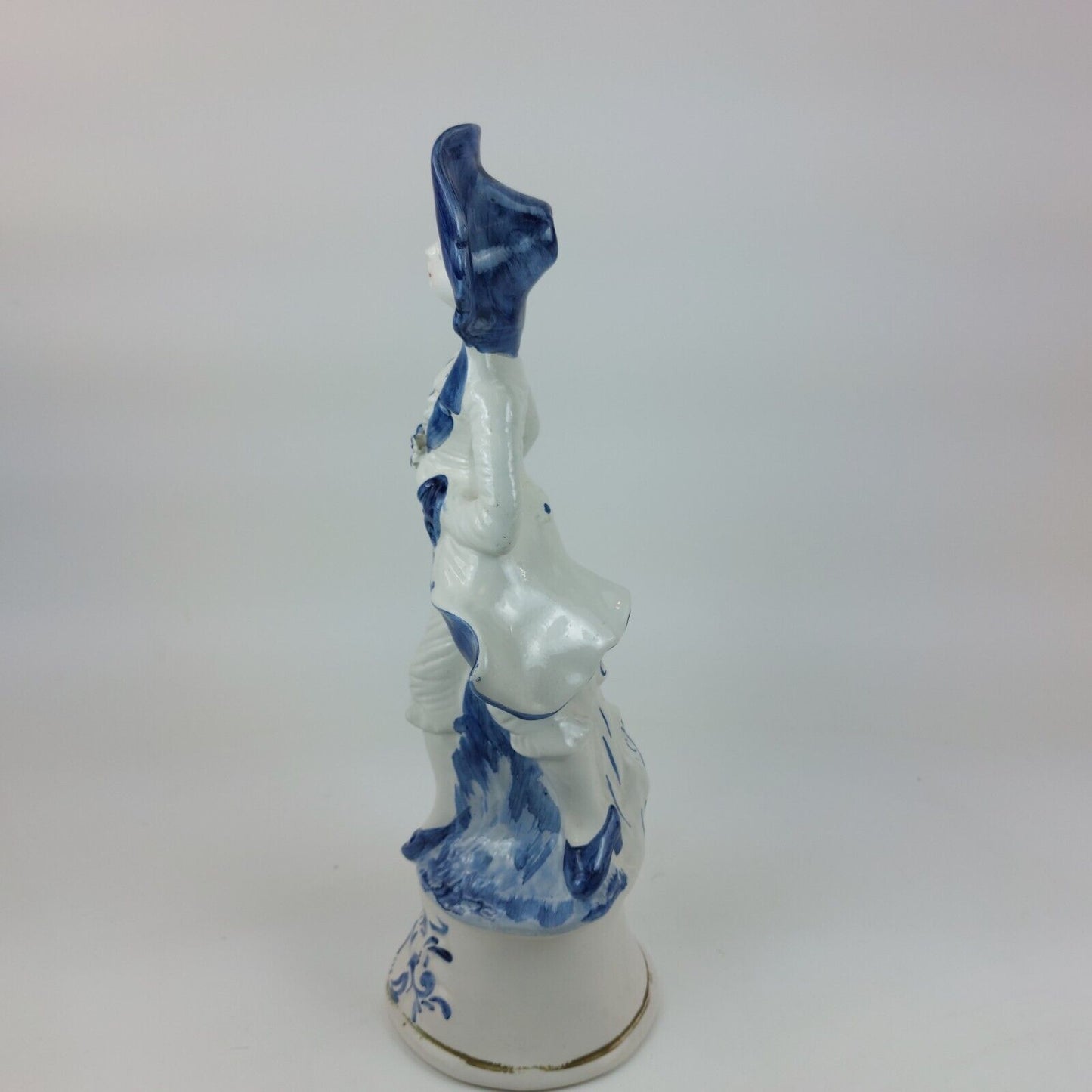 Vintage Capodimonte Porcelain Figurine - Elegant Lady in Blue Hat