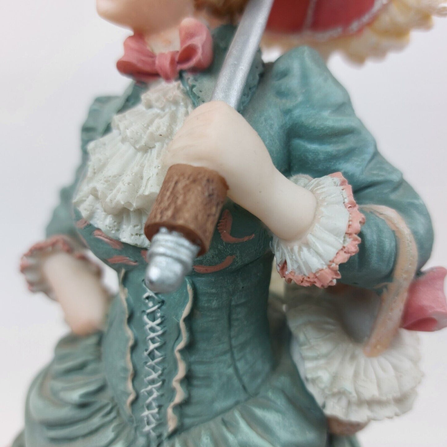 Juliana Collection Porcelain Victorian Lady Figurine with Dog Collectible 10.5"