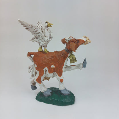 David Frykman Collectible Figurine - The Old Farmer with Cow and Goose