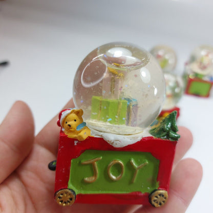 Holiday Snow Globe Train Set with Christmas Motifs