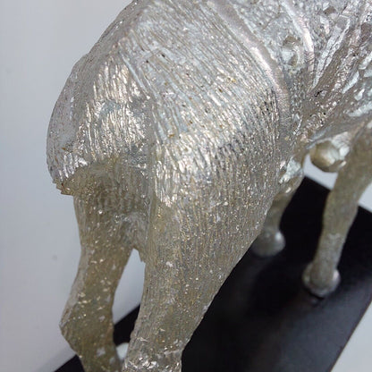 Silver-Plated Metal Camel Statue, Ornate 5.5 Inch Collectible