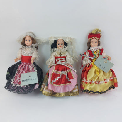 Corrine's Brides Of All Nations , 3× Bride Dolls, Costumed Hand Finished, USSR..