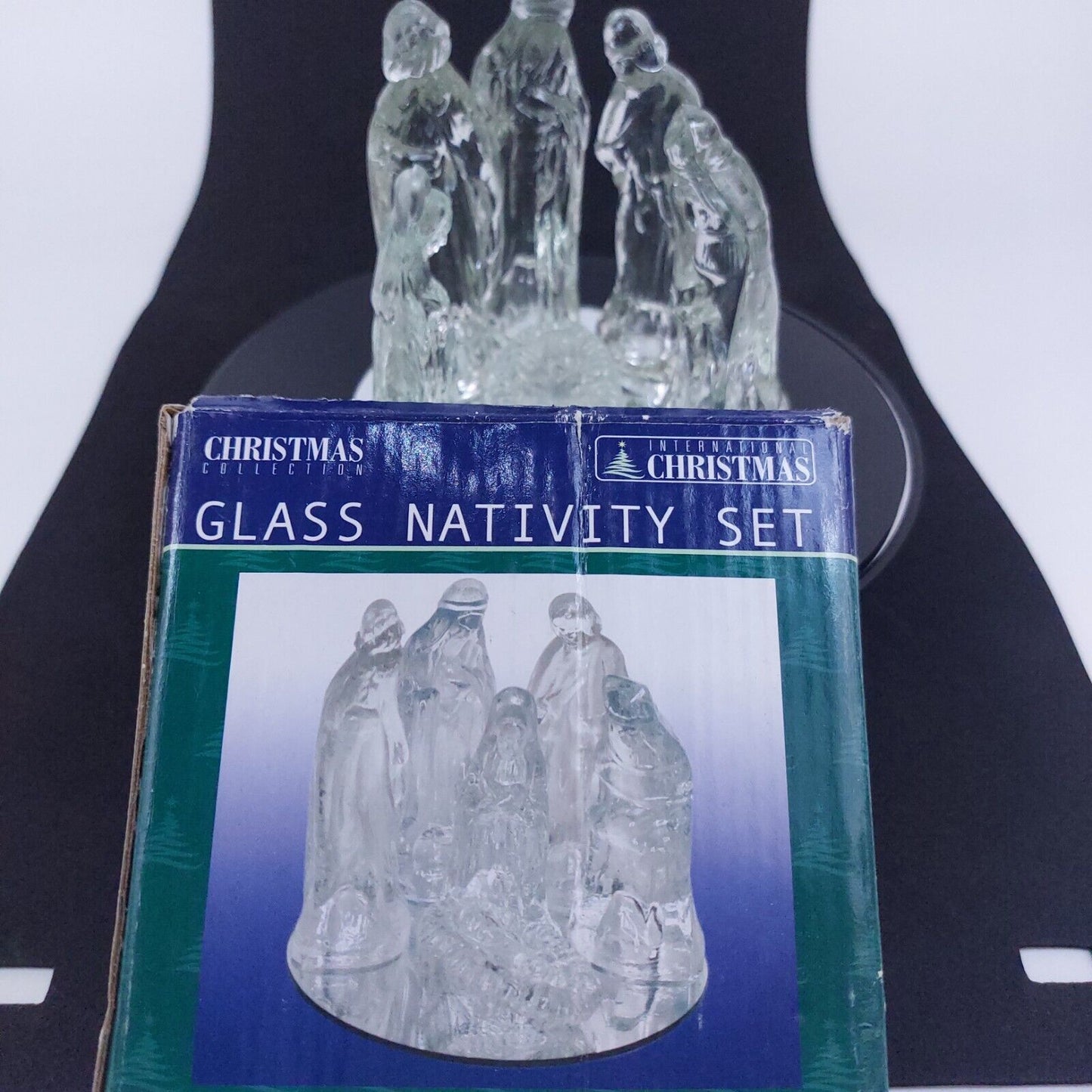 Christmas Glass Nativity Set, Complete Collection in Original Box,Good Condition