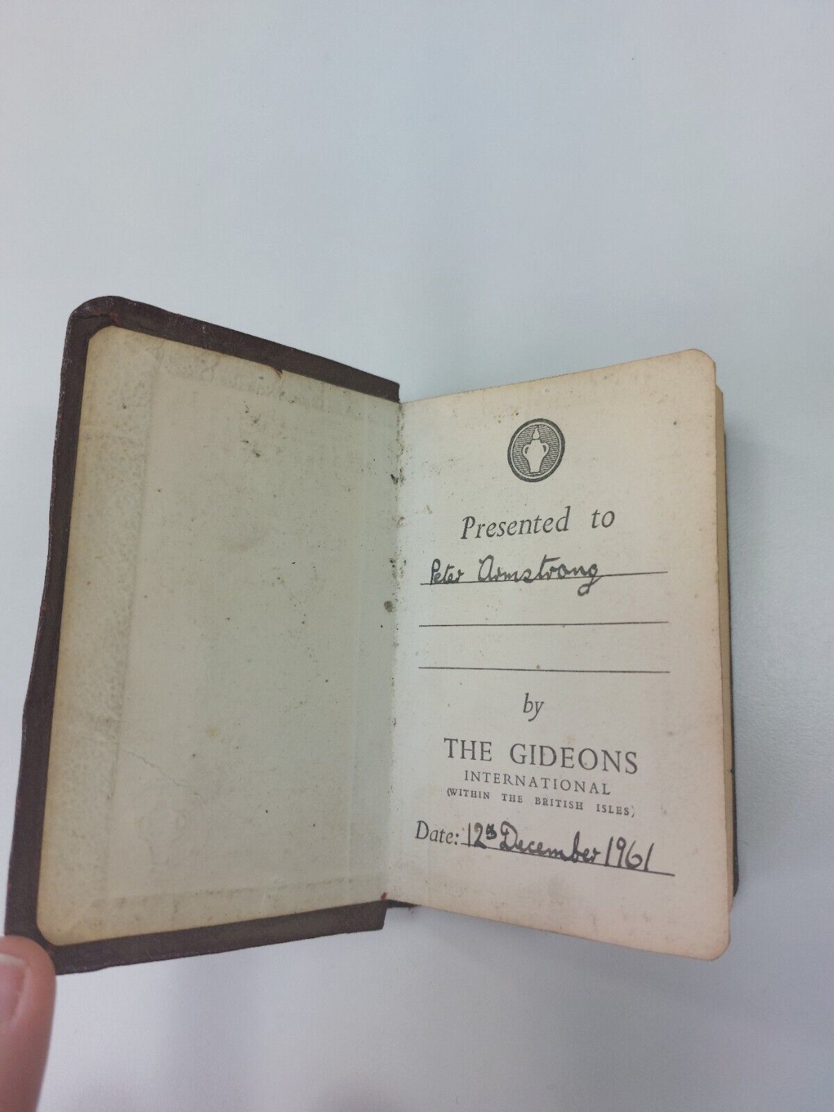 Antique Gideons New Testament - LEATHERBOUND SCARCE 1961 Edition