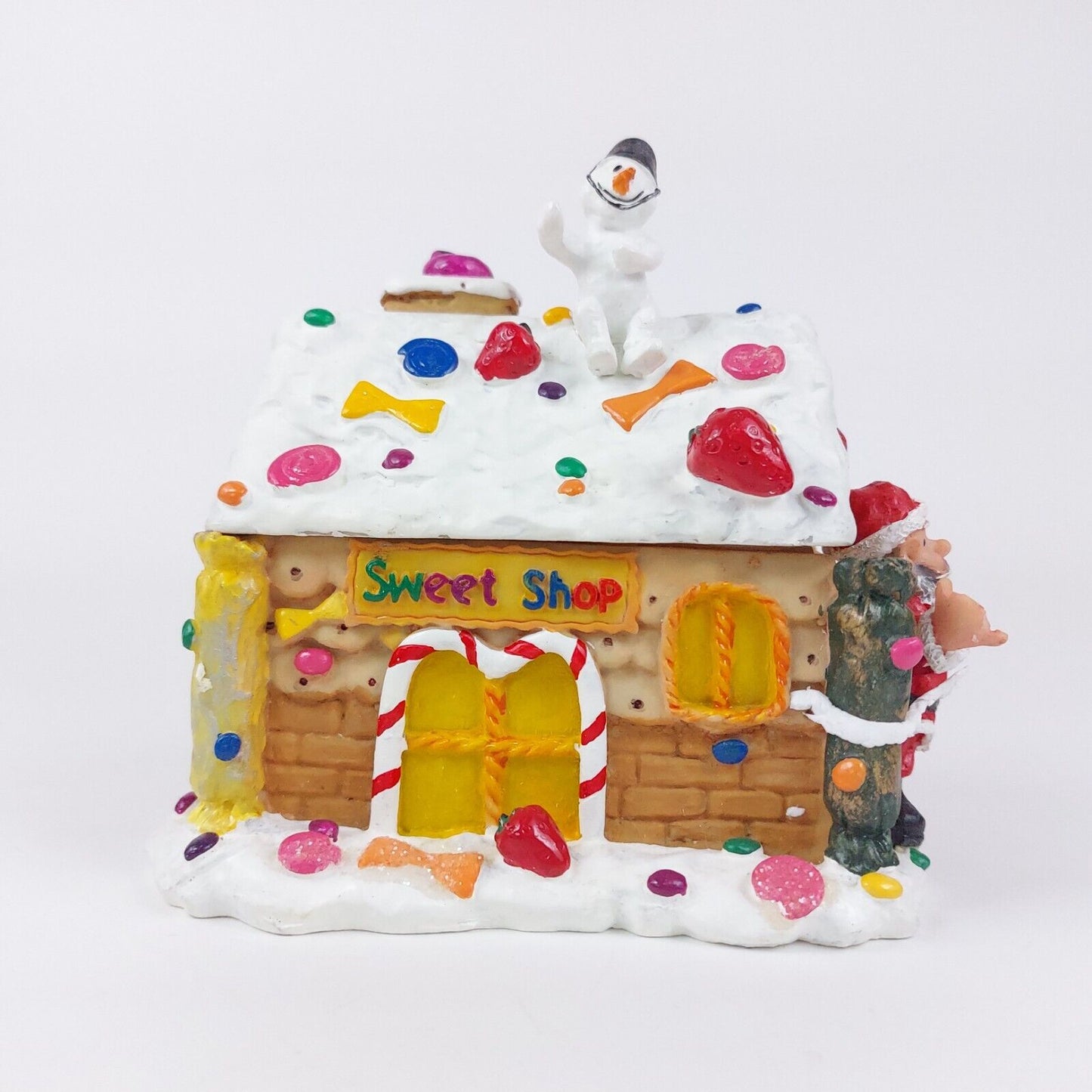 Sweet Shop Christmas Candy House - Decorative Box & Lid - Good Condition