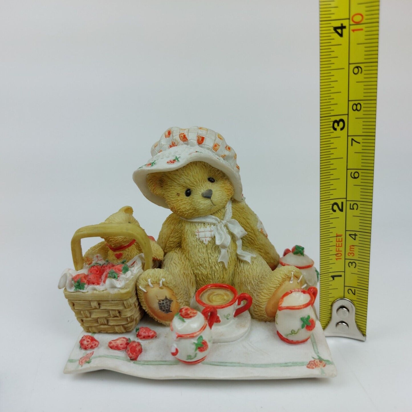 Cherished Teddies 'Cozy Tea For Two' Figurine 1995 - Original box & Certificate