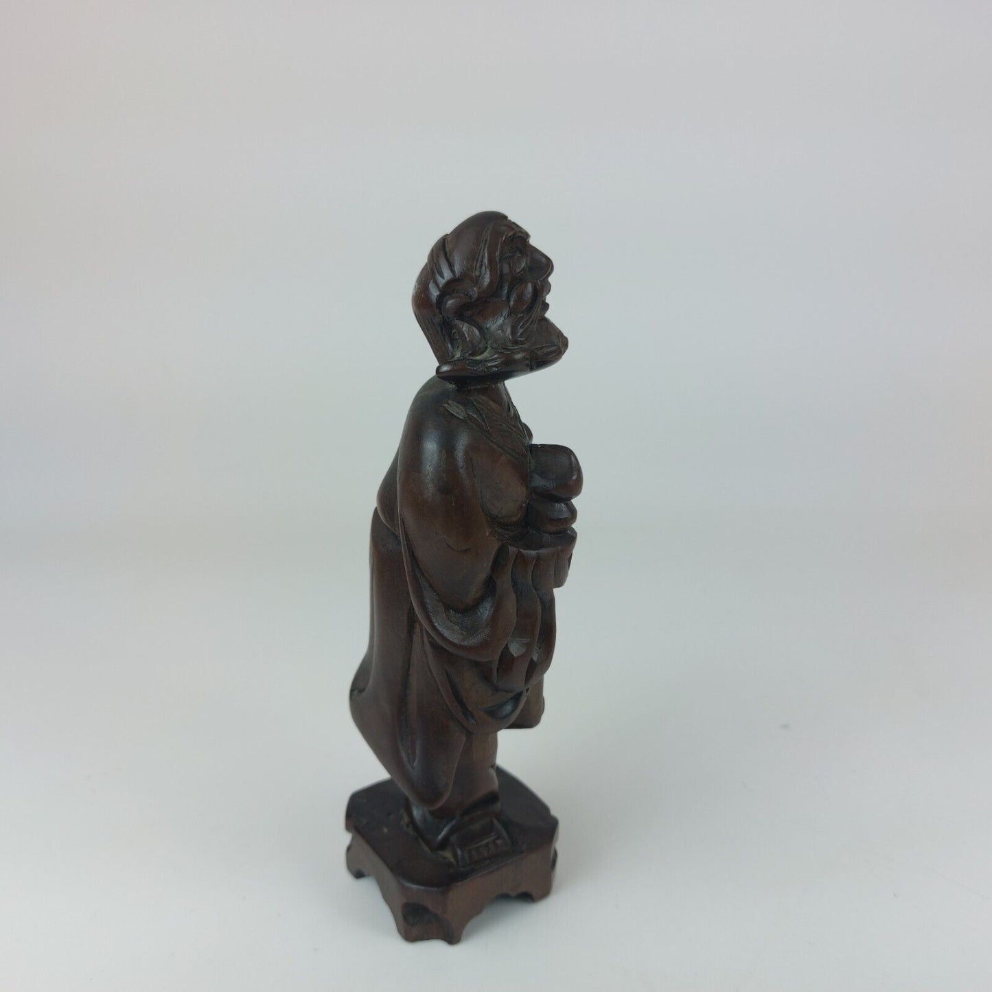 Antique Chinese Nanmu Wood Carved Figurine, Qing Dynasty, Good Condition