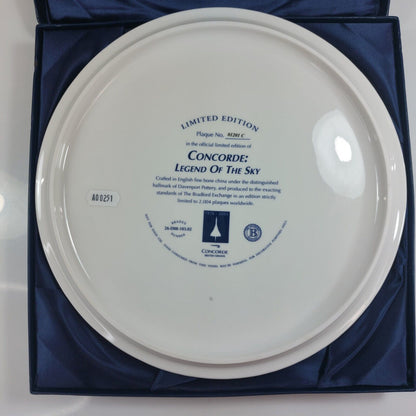 Concorde Legend of the Sky Bradford Exchange- Limited Edition- Davenport Plaque