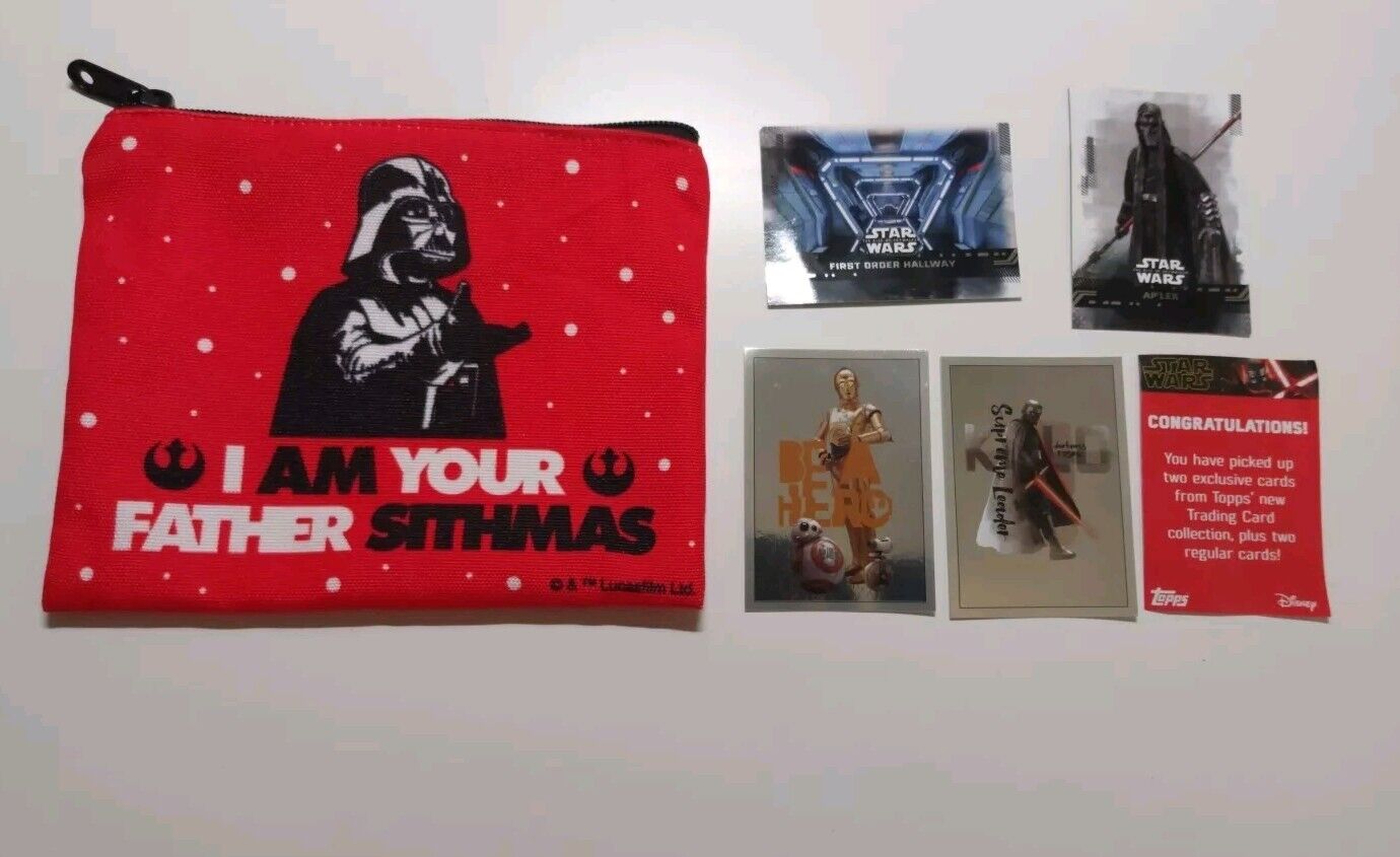 Star Wars "I Am Your Father Sithmas" Zip Pouch with Trading Cards