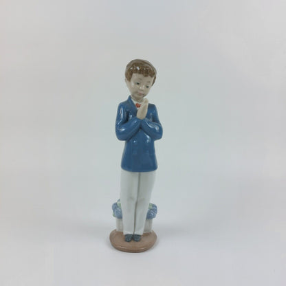 NAO handmade In Spain By Lladro DAISA 2000 Man In Blue Jacket Porcelain Figurine