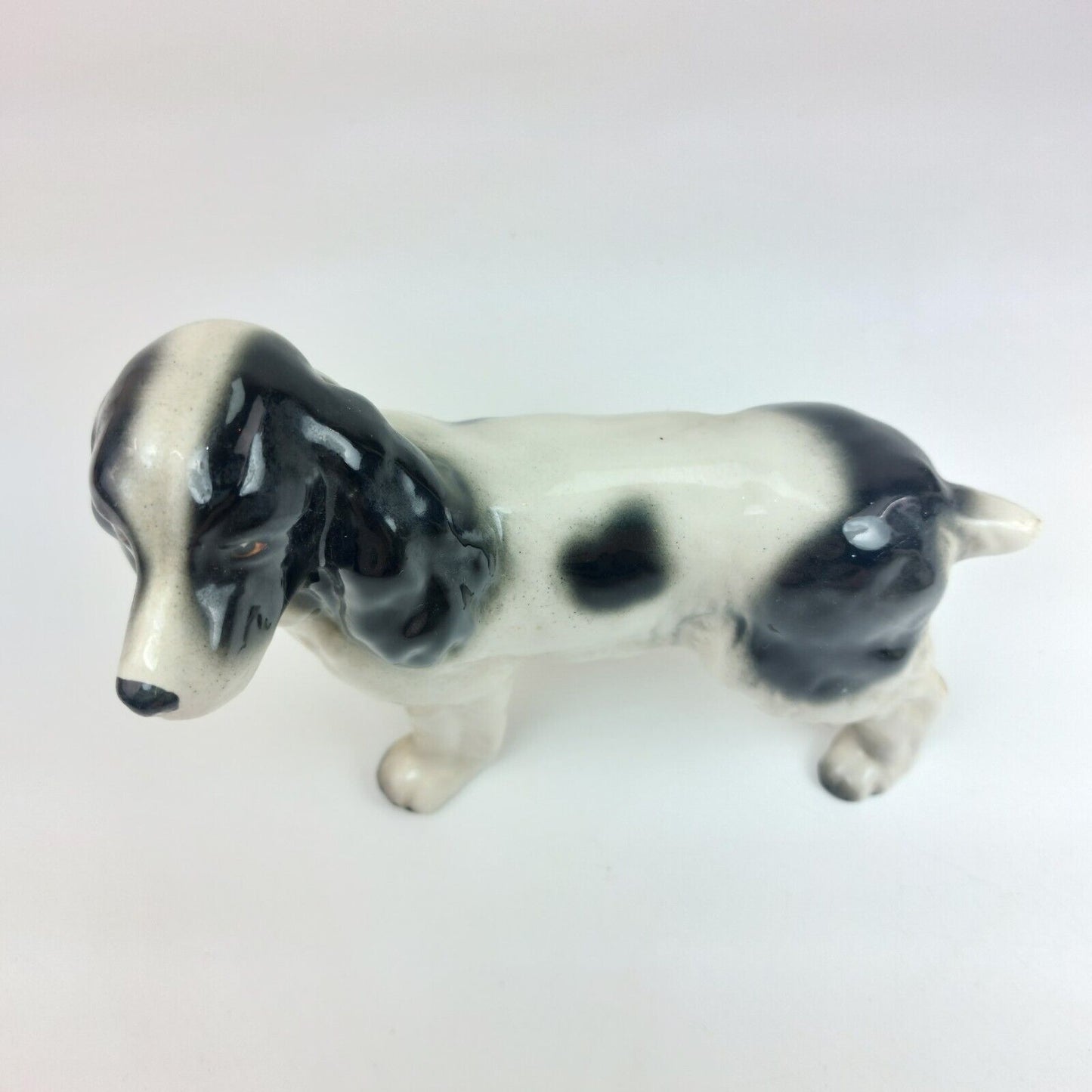 Vintage 1970's Wade Ceramics England Basset Hound Figurine Collectible 5.25 Inch