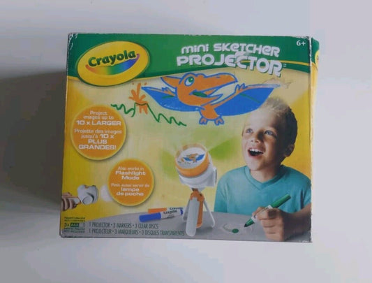 Crayola Mini Sketcher Projector - Complete Set with Markers & Discs - Used, Box