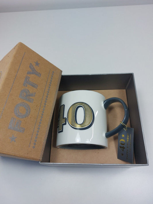 40th Birthday Mug - Brand New with Original Box and Tag - Perfect Gift