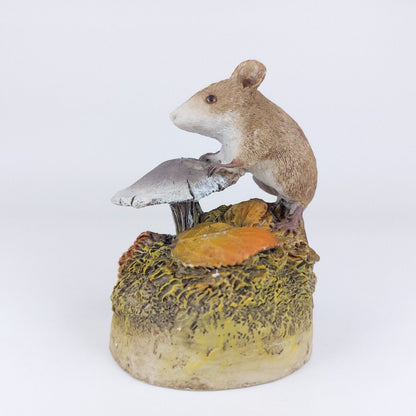 Arden Sculpture Collection "Mouse on Mushroom" Resin Figurine -Vintage from 80's