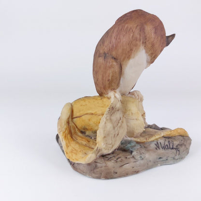 Vintage 1979 Border Fine Arts Mouse on Banana Figurine, Signed A. Wall, Scotland